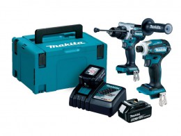 Makita DLX2455TJ 18V LXT 2pc Brushless Combo Kit DHP486 & DTD172 Impact Driver, 2 x 5.0Ah, Charger & Case £439.95